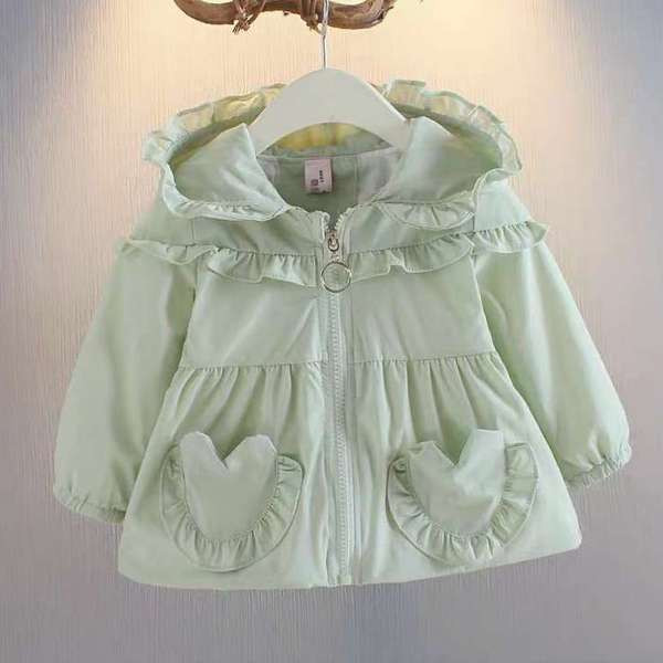 Laste lokkide ja lukuga jope tüdrukutele