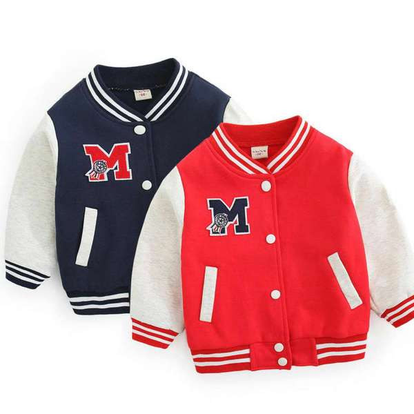 Laste sügisene aplikatsiooniga bomber jope poistele