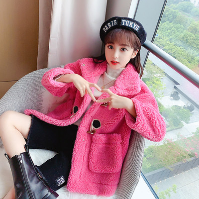 Värviline laste nööpidega sulemantel tüdrukutele