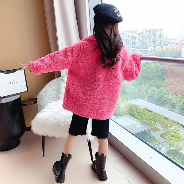 Värviline laste nööpidega sulemantel tüdrukutele