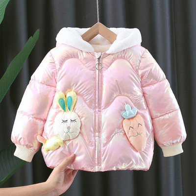 Καθημερινό παιδικό μπουφάν με κουκούλα - για κορίτσια