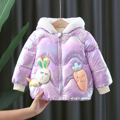 Καθημερινό παιδικό μπουφάν με κουκούλα - για κορίτσια