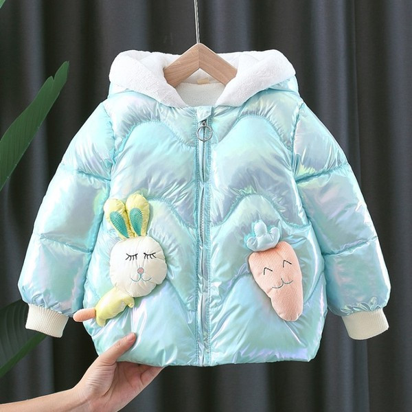 Καθημερινό παιδικό μπουφάν με κουκούλα - για κορίτσια