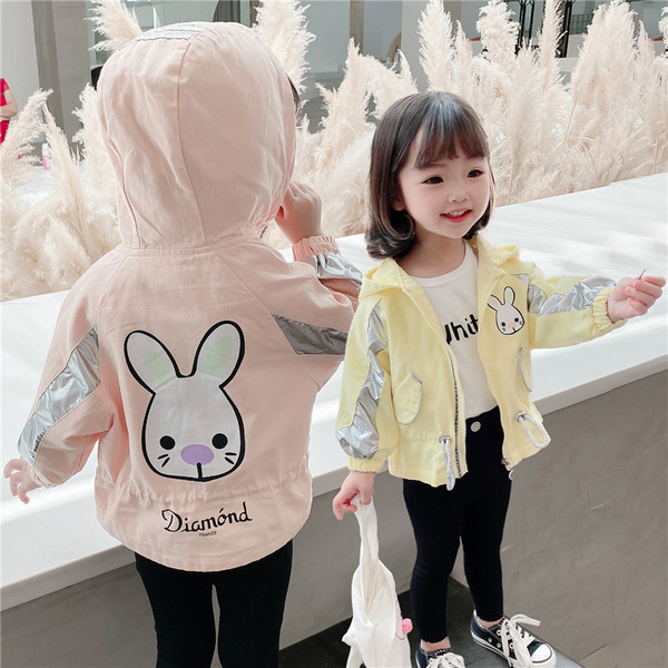 Kapuutsiga ja aplikatsiooniga vabaaja laste jope-tüdrukutele