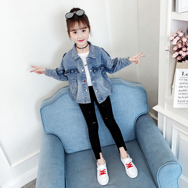 Παιδικό τζιν μπουφάν άνοιξη-φθινοπωρινό 