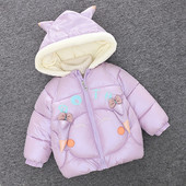 Μοντέρνο παιδικό μπουφάν με κορδέλες και κουκούλα