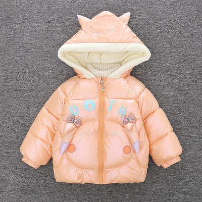 Μοντέρνο παιδικό μπουφάν με κορδέλες και κουκούλα