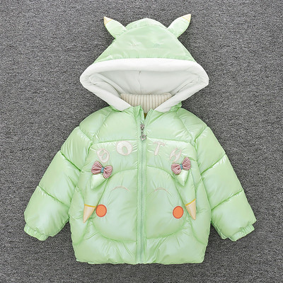 Μοντέρνο παιδικό μπουφάν με κορδέλες και κουκούλα