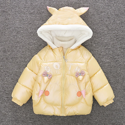 Μοντέρνο παιδικό μπουφάν με κορδέλες και κουκούλα