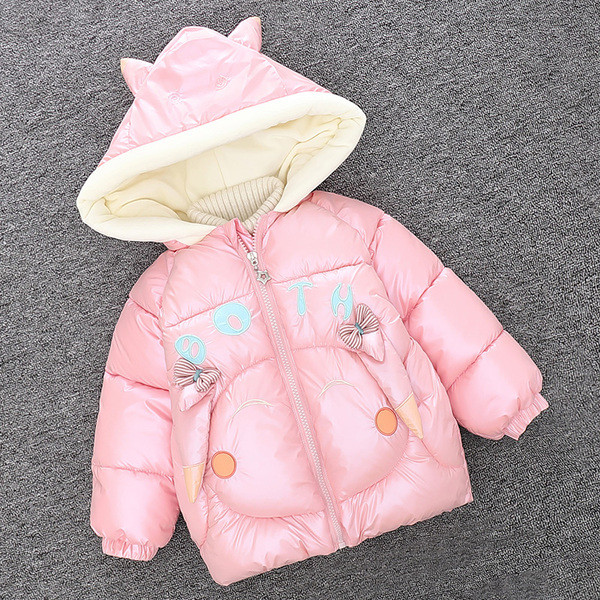 Μοντέρνο παιδικό μπουφάν με κορδέλες και κουκούλα