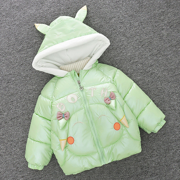Μοντέρνο παιδικό μπουφάν με κορδέλες και κουκούλα