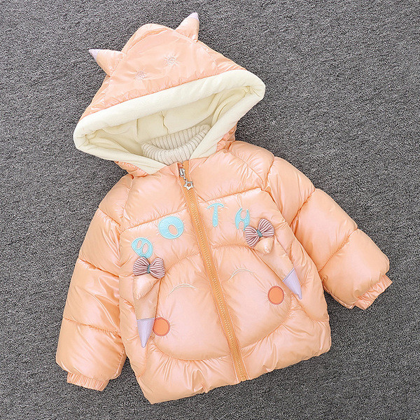 Μοντέρνο παιδικό μπουφάν με κορδέλες και κουκούλα