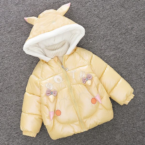 Μοντέρνο παιδικό μπουφάν με κορδέλες και κουκούλα