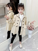 Παιδικό μοντέρνο παλτό με βολάν και κουμπιά