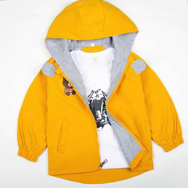 Παιδικό μπουφάν άνοιξη-φθινοπωρινό με χρωματιστό απλικέ 