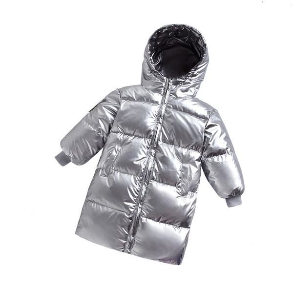 Χειμερινό μακρύ μπουφάν για κορίτσια και αγόρια με κουκούλα