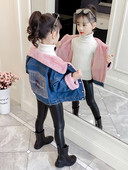 Moderna dječja zimska traper jakna za djevojčice