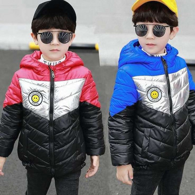 Zimska jakna za dječake s printom u boji