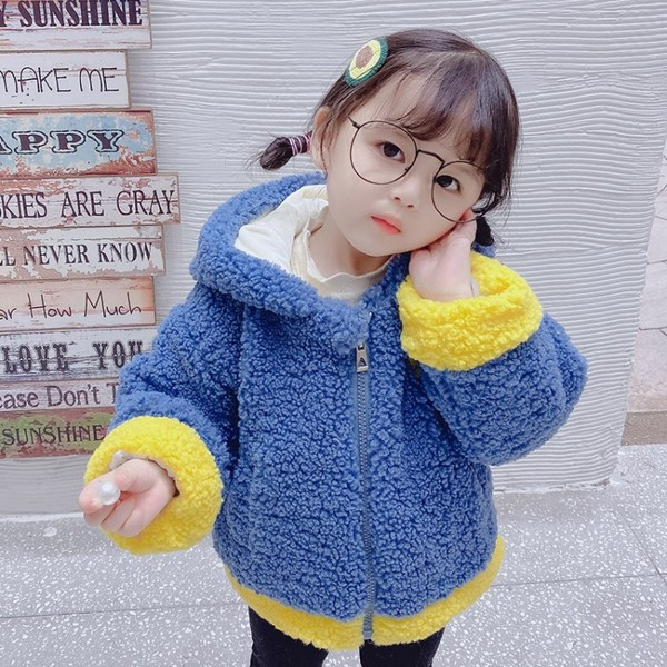 Παιδικό μπουφάν με φερμουάρ και κουκούλα για κορίτσια