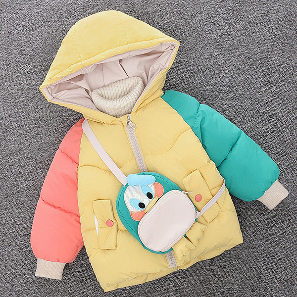 Πολύχρωμο παιδικό μπουφάν για αγόρια με κουκούλα