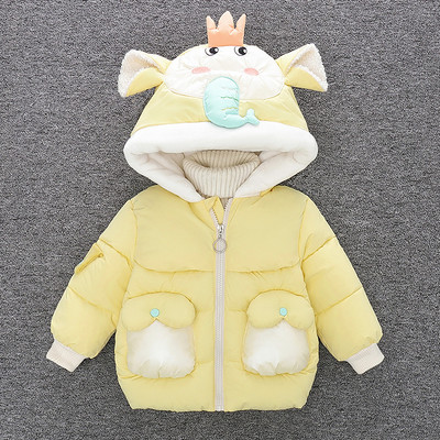 Χειμερινό παιδικό μπουφάν για κορίτσια με κουκούλα
