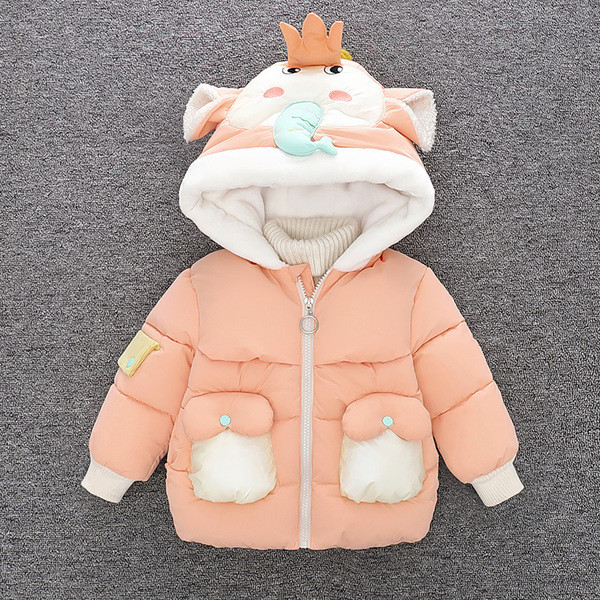 Χειμερινό παιδικό μπουφάν για κορίτσια με κουκούλα