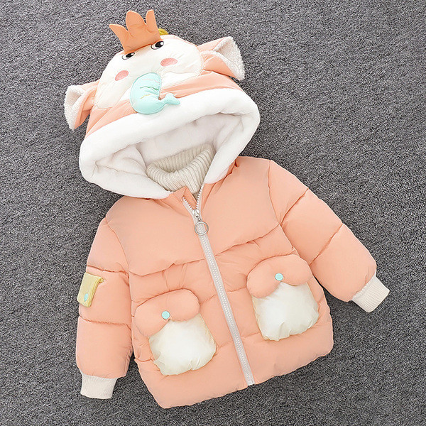 Χειμερινό παιδικό μπουφάν για κορίτσια με κουκούλα