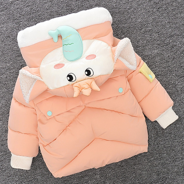 Χειμερινό παιδικό μπουφάν για κορίτσια με κουκούλα