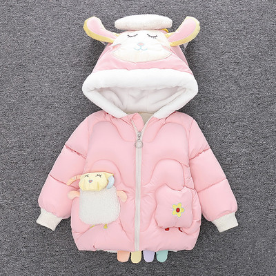 Novi model dječje zimske jakne sa 3D elementom i kapuljačom za djevojčice