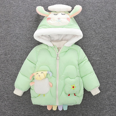 Novi model dječje zimske jakne sa 3D elementom i kapuljačom za djevojčice