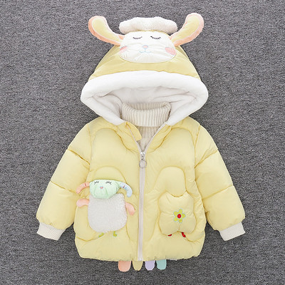 Novi model dječje zimske jakne sa 3D elementom i kapuljačom za djevojčice