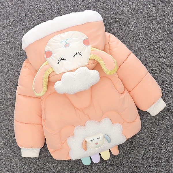 Novi model dječje zimske jakne sa 3D elementom i kapuljačom za djevojčice