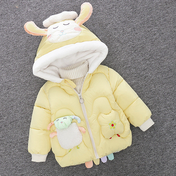 Novi model dječje zimske jakne sa 3D elementom i kapuljačom za djevojčice