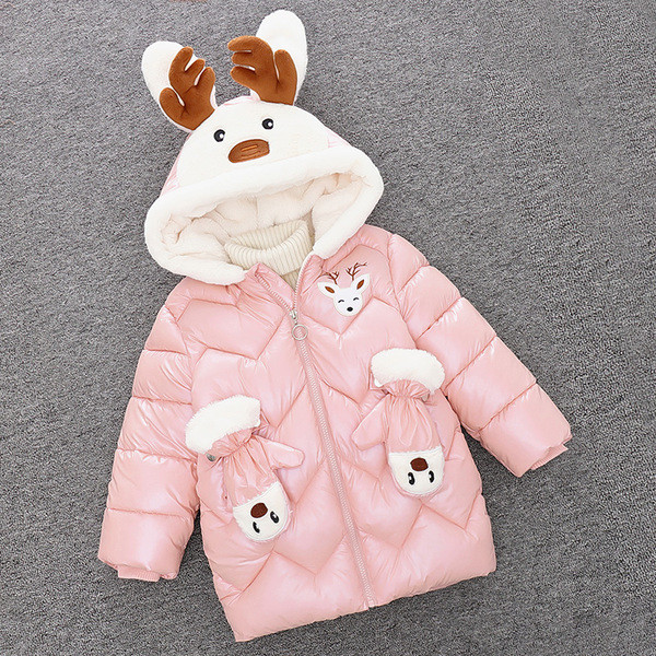 Παιδικό μπουφάν για κορίτσια με μαλακή φόδρα