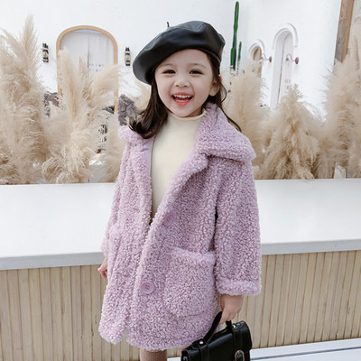 Moodne taskutega laste sulemantel tüdrukutele