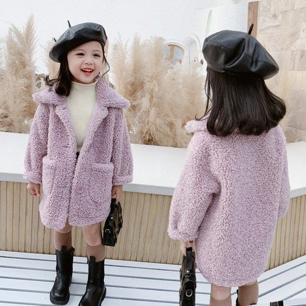 Moodne taskutega laste sulemantel tüdrukutele