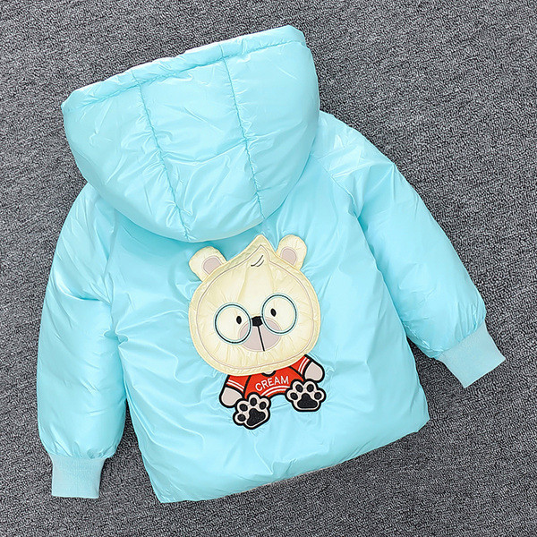 Dnevna dječja jakna s kapuljačom i vezom medvjeda