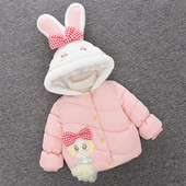 Moodne paelte ja 3D elemendiga laste jope tüdrukutele