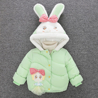 Moodne paelte ja 3D elemendiga laste jope tüdrukutele