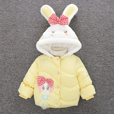 Moodne paelte ja 3D elemendiga laste jope tüdrukutele