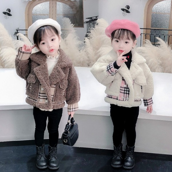 Laste nööpide ja kraega sulejope tüdrukutele