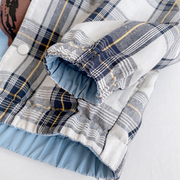 Kahepoolne ovaalse krae ja nööpidega laste jope poistele