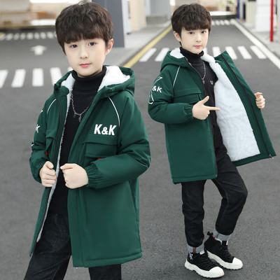 Laste jope poistele seljal trükise ja pehme voodriga