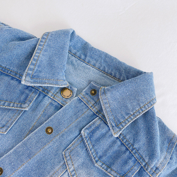 Casual παιδικό τζιν μπουφάν για κορίτσια με τύπωμα