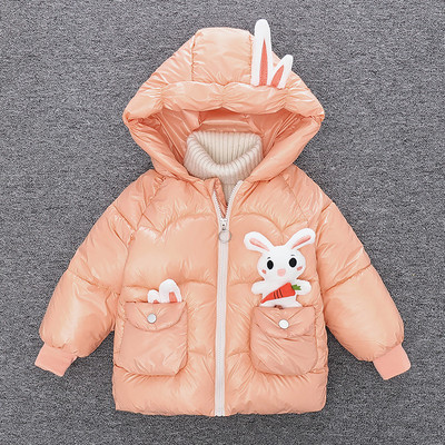 Igapäevane laste jope tüdrukutele - kapuutsi ja taskutega