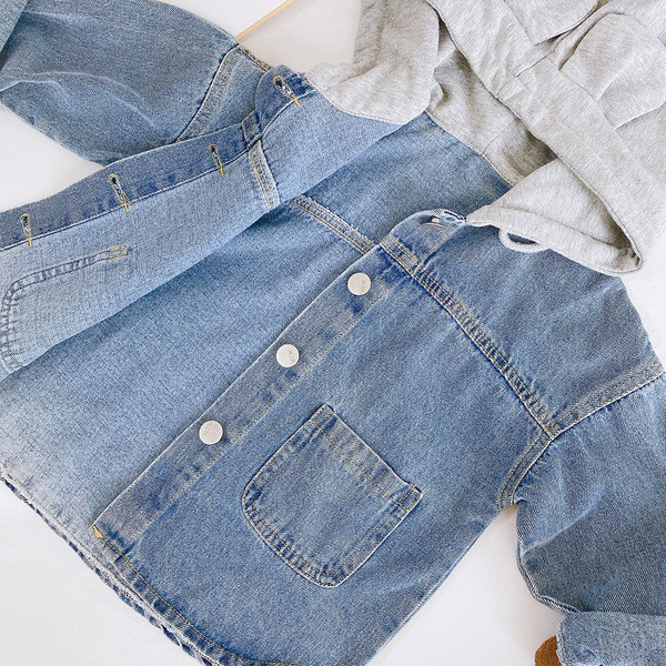 Kapuutsiga laste teksajakk poistele ja tüdrukutele