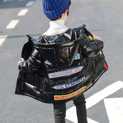 Talvine värviliste trükistega laste jope poistele