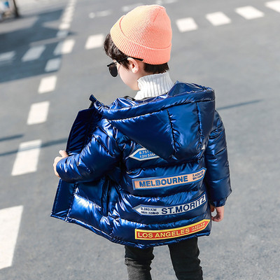 Talvine värviliste trükistega laste jope poistele