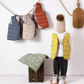 Παιδικό γιλέκο καθημερινό για κορίτσια και αγόρια με γιακά και κουμπιά