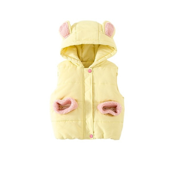 Καθημερινό γιλέκο για παιδιά με απλικέ και τρισδιάστατα στοιχεία για κορίτσια